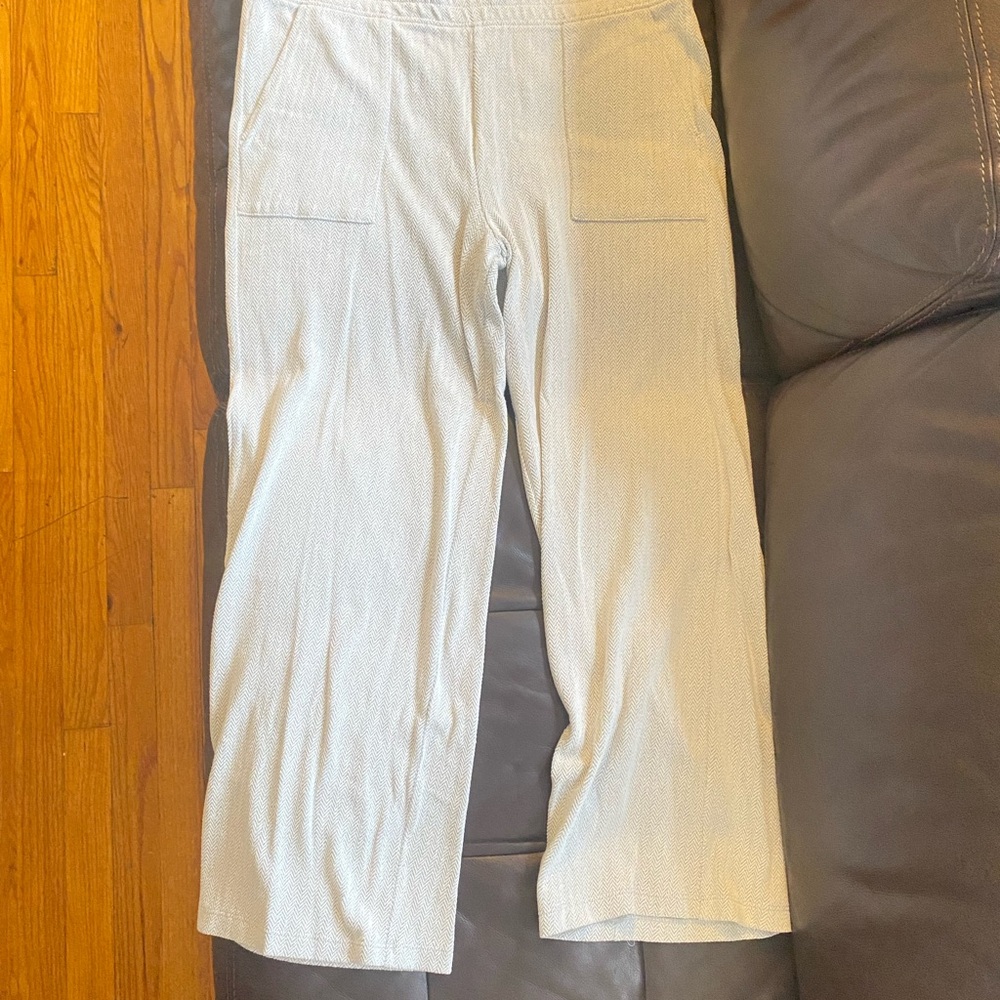 LOFT Heather Gray Textured Pants